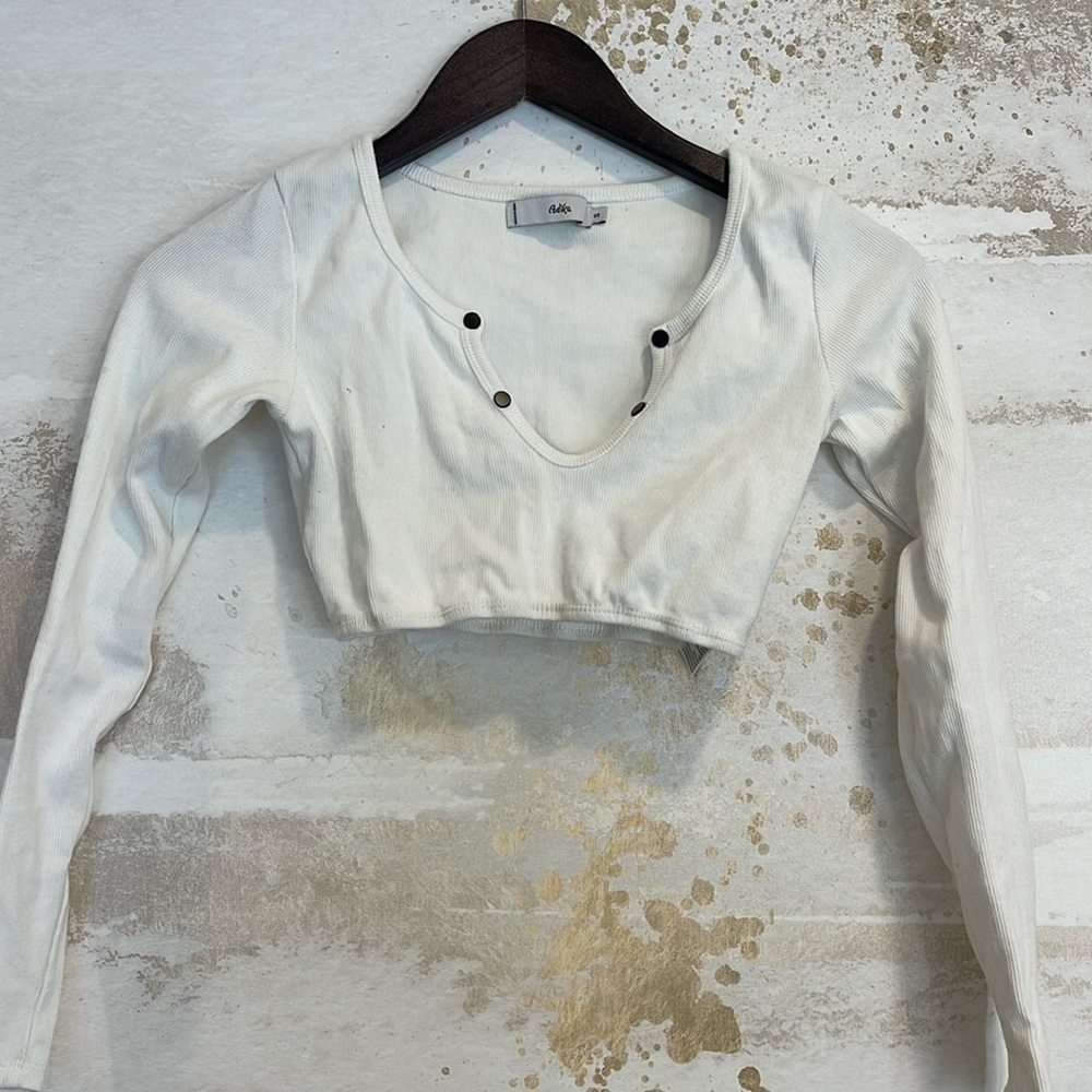 Adika white crop top size small